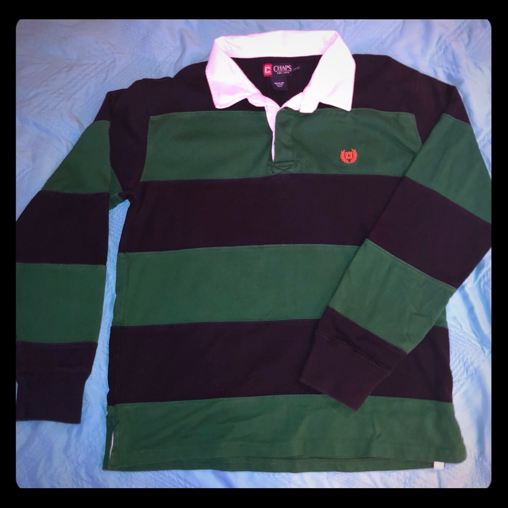 💖SOLD💖 Chaps long sleeve polo shirt, boys large